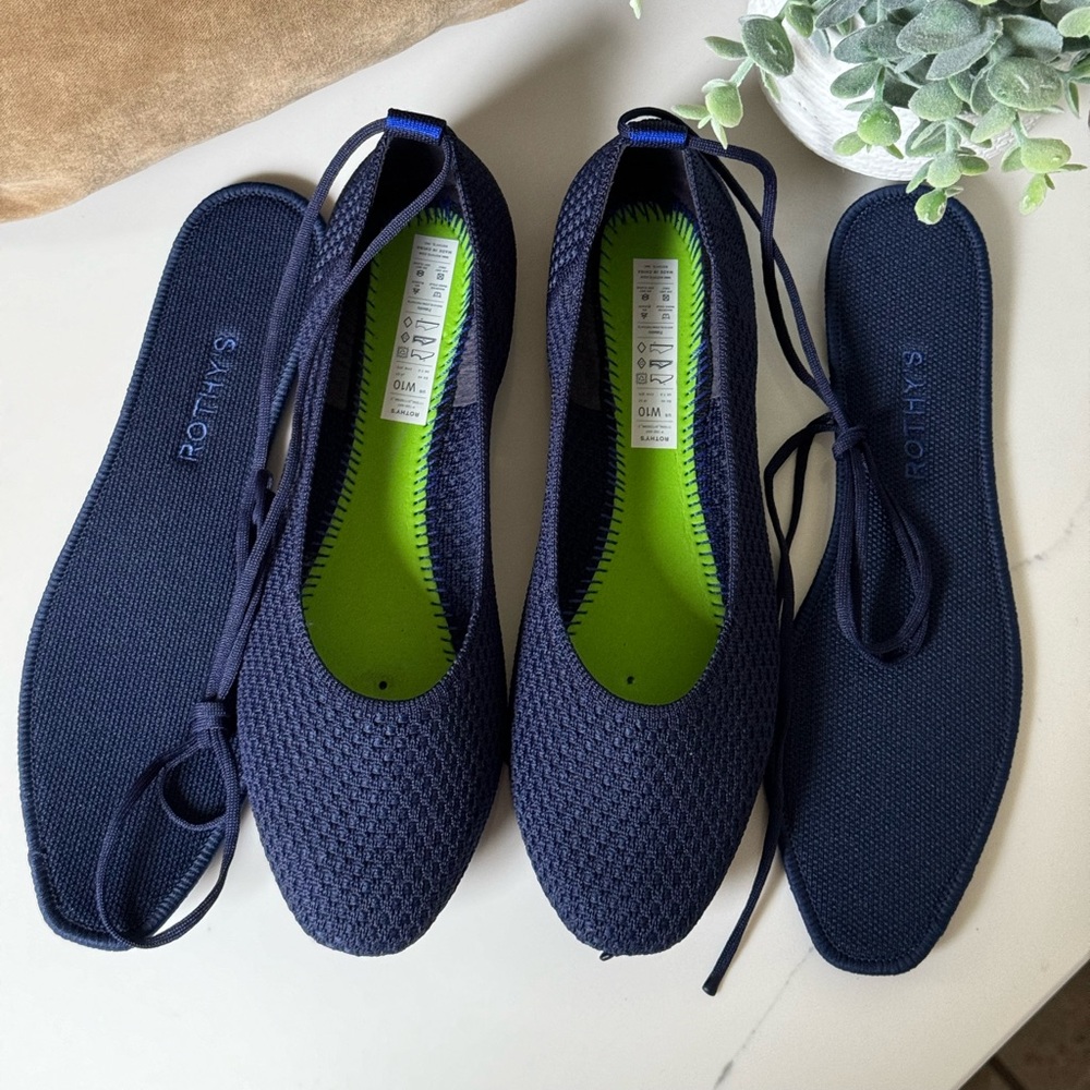 Rothy’s The Square Wrap Size W10 Navy Blue - image 5